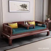 廠傢直營 實木羅漢床 新中式沙髮 沙發床榻 新中式實木羅漢床貴妃榻三件套中式禪意大小戶型家用客廳沙髮組閤 沙發床 羅漢床