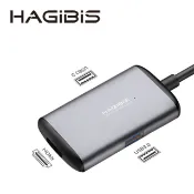 HAGiBiS 海備思 三合一Type-C擴充器USB3.0X2+HDMI(MJ-UC40-GY)