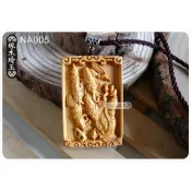 【琢木琦玉】NA005 天然崖柏木 精雕 七爺八爺/黑白無常/謝將軍 范將軍- 護身平安 墬飾/項鍊 ＊買3送1