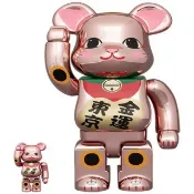 Be@rbrick 庫柏力克熊 庫柏力克熊 BE@RBRICK 金運・東京 桃金 招財貓 100％ & 400％