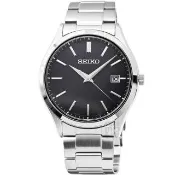 【SEIKO 精工】SOLAR太陽能藍寶石時尚男錶-黑 / SBPX147 日本國內版
