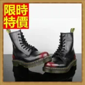 馬丁靴女中筒靴子-前後擦色8孔硬皮英倫真皮女鞋子1色65d63【獨家進口】【米蘭精品】