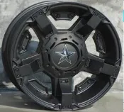 BLACK STAR品牌4X4精品JIMNY吉米專用鋁圈16吋5孔130~139.7 8J ET0中心孔95.3黑