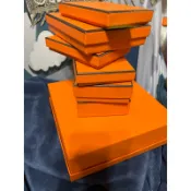 ［保証正品紙盒］🎁現貨紙盒❤️二手HERMES HERMĒS ❤️愛馬仕 橘色紙盒 （附緞帶）精品禮物盒