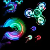 Luminous LED light Fidget Spinner Hand Top Spinners Stress R