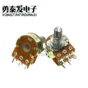 WH148 B 1K 2K 5K 10K 20K 50K 100K 柄長15mm 雙聯電位器