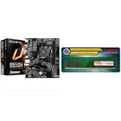 (店+)【GIGABYTE 技嘉】〈限時〉B550M H ARGB MATX 主機板+UMAX DDR4 3200 16G(1024X8) CL16記憶體