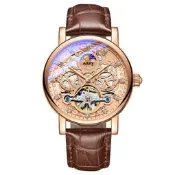 48h出貨丶nar耐瑞手錶南是休閒日月星辰錶盤權字動機械手錶1817路添是級權抬罪打得網陸購務是級