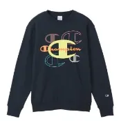 【Champion】官方直營 Basic Logo大學Tee-男(深藍)