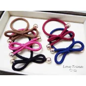 【Love Trina】5101-1214。基本款素色蝴蝶結髮束。髮圈。橡皮繩~(多色)超好用!