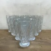 特價 WH12445【四十八號老倉庫】全新 早期 台灣 螺旋 氣泡 玻璃杯 果汁杯 甘蔗汁 楊桃汁 300cc 1杯價