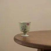 雅集嚴選 陶瓷茶具 秘黃汝窯主人杯 陶瓷茶杯 高足杯 小單杯 品茗杯 高檔個人專用女聞香杯