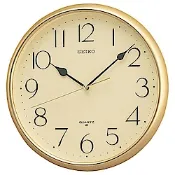 SEIKO 日本精工 標準型 小時鐘(QXA001G)-金/28cm