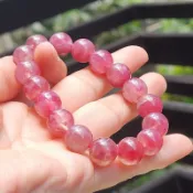 嗨，寶貝銀飾珠寶* 碧璽寶石飾品☆保證A貨 純天然馬達加斯加 電氣石紅碧璽寶石無優化無燒手鍊 手串