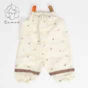 tenoe 自然風印花 幼童遊戲服 玩沙衣 含收納袋 防水吊帶褲 戲水 玩沙 防水 畫畫衣 玩沙褲