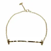 【DOKODEMO】全新☆TIFFANY&Co. Tiffany T Smile小號 AU750 (YG) 黃金手鍊 義大利製 重 2.1克 女士