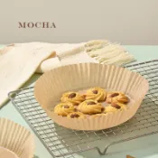 Mocha♡氣炸鍋烘焙紙♡烘焙紙盤 硅油紙盤 氣炸鍋專用紙 烘焙紙 隔油紙 圓形烘焙紙 食品調理紙 氣炸鍋料理紙