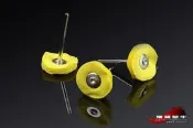 機械蠻牛『 黃色 拋光布輪 5入 柄徑3mm 頭25mm 棉布拋光輪 各式拋光