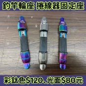 🐶叭噗釣具🐶【捲線器固定座】彩鈦 光面 捲線器座 不鏽鋼捲線器座 漁輪座 金屬輪座 改裝配件 DIY材料