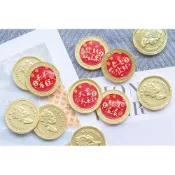(店+)新年祝福語 單片女王金幣巧克力 (每包100片入)  過年糖果 發財金 好運糖 g3087 