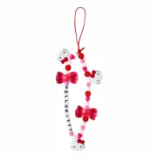 asdfkitty可愛家精品店 asdfkitty*KITTY 英文字串珠手機腕帶 掛繩 手帶-日本正版商品