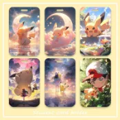 Q萌皮神卡套 悠遊卡 識別證 神奇寶貝皮卡丘卡套 工作證件 捷運卡 動漫公交卡套 身份證銀行卡 卡片保護套 硬殼飯卡
