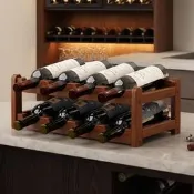 【可開發票】紅酒架子家用葡萄酒架擺件展示架酒櫃置物架多瓶格子放酒簡易桌面