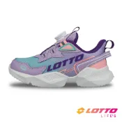 LOTTO 童鞋 大童 慢跑鞋 兒童運動鞋 旋轉鈕扣 超輕量 輕量跑鞋 魔鬼氈 反光 避震 薰衣紫 LT5AKR9477
