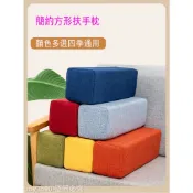 可拆洗枕頭 中式木沙發扶手枕 扶手枕 兩側邊加高大尺寸長方形靠墊 羅漢床枕頭 沙發枕頭 長方形枕頭 亞麻枕
