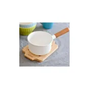 (店+)【野田琺瑯】日本POCHKA木柄琺瑯牛奶鍋12cm(交換禮物 聖誕禮物 果醬 副食品)