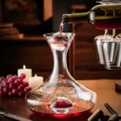 水晶紅酒醒酒器 玻璃分酒器 歐式紅酒壺 葡萄酒壺 個性醒酒瓶 家用 高檔 品酒送禮 個性酒壺套裝醒酒壺歐式精品款