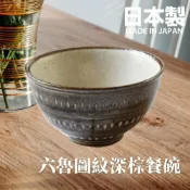 菲斯質感生活購物 日本製 六魯 Rokuro 圖紋深棕餐碗 飯碗 湯碗 餐具 廚房用品 沙拉碗 陶瓷 美濃燒 - 廚房用具 餐盤 碗盤 日本製 中式料理 中餐 日本料理 陶瓷 美濃燒 泡麵 餐碗 碗 湯碗 飯碗 日本雜貨 居家生活 餐廳 日本進口 日本