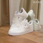 NIKE AIR FORCE 1 AF1 骨白銀飾 小鑽  亞麻鞋帶 皮革 女生復古休閒鞋 FJ4559-133