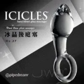 ♥♂ Sex baby 靖暄 shop♀♥ 美國進口．ICICLES冰晶玻璃系列-NO.14 桃太郎 奶嘴型後庭塞