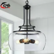 拾光藏寶閣 【復古工業風】玻璃吊燈 餐廳吊燈 小吊燈 單頭吊燈 三頭吊燈 臥室燈 吧檯燈 走廊燈 玄關燈 農舍風格 鐵藝燈罩 美式鄉村風 簡約設計