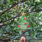 🎉聖誕節來臨🎄🎉聖誕節來臨🎄外貿原單純手繪玻璃聖誕氛圍感風鈴鈴鐺家裝設計客廳房間裝飾品