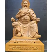 〔修緣佛像文物館〕1尺6關聖帝君 關公 神明 神尊 神像 頂級梢楠木雕刻