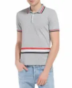 FINDSENSE服飾 FINDSENSE MD 時尚 男 歐美 拼色 黑白紅條紋 翻領 POLO衫 大碼 休閒 打底短T 短袖T恤 特色短T