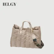 IELGY 韓版時尚簡約通勤手提包 大容量尼龍托特斜背包