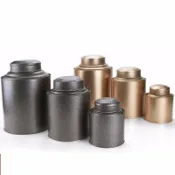 全球選品1館 生活百貨 茶葉罐白茶桶復古鐵盒小青柑鐵罐大號家用一斤半斤存茶罐包裝盒鐵