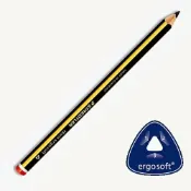 筆殿 【STAEDTLER 施德樓】 Ergosoft全美黃桿鉛筆-加寬型 MS153*12支
