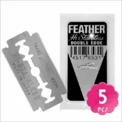 WOMAN HOUSE FEATHER羽毛不鏽鋼雙面刀片(5入) [54476]設計師美髮鬢角修眉 刮鬍刀片 剃刀刀片 削髮刀片 羽毛刀片