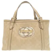 【DOKODEMO】二手 Gucci Guccissima GG 標誌 162094 米色皮革托特包/手提包 0245