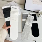 柳惠珠襪子 AILUJIA春夏薄款透氣小腿襪無骨壓力瘦腿襪素色學院風百搭堆堆襪
