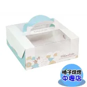 【柚子烘焙材料】方形蛋糕盒 夏綠蒂6吋派盒 6吋乳酪盒 乳酪蛋糕盒 手提派盒 開窗提盒(附塑膠托)手提蛋糕盒 手提包裝盒