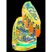 (店+)凡塵佛俱百貨批發 神明衣 浮棉繡線龍 麒麟衣 有白色 黑色 藍色 綠色 紅色 橘色 黃色 神明衣 奉帽下訂處