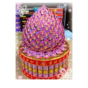 敬神創意壽桃元寶蛋糕 1座$1000元（成品）