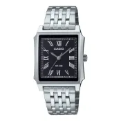【CASIO 卡西歐】MTP-B190D-1B 都市簡約設計 不鏽鋼鍊帶 銀X黑_31.5mm