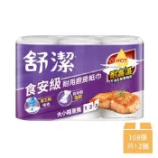 【Kleenex 舒潔】食安級耐用廚房紙巾大小隨意撕 108張x6捲x2串