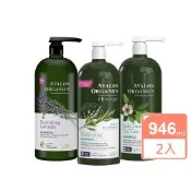 AVALON ORGANICS 精油洗髮精32oz-2入組(湛藍B群健髮 / 薰衣草滋潤 / 茶樹頭皮調理)